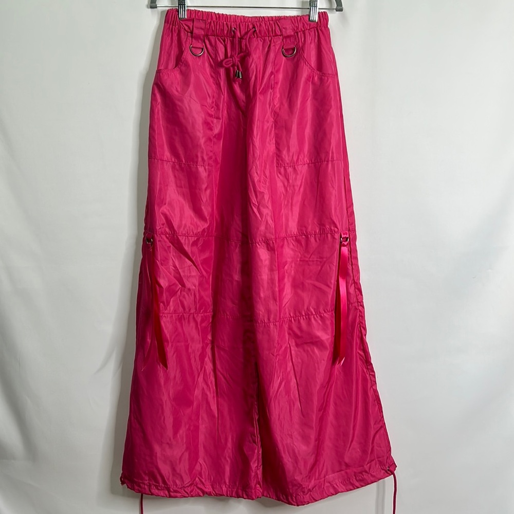 Current Mood Dolls Kill Punk Cred strappy parachute wide leg lightweight pants